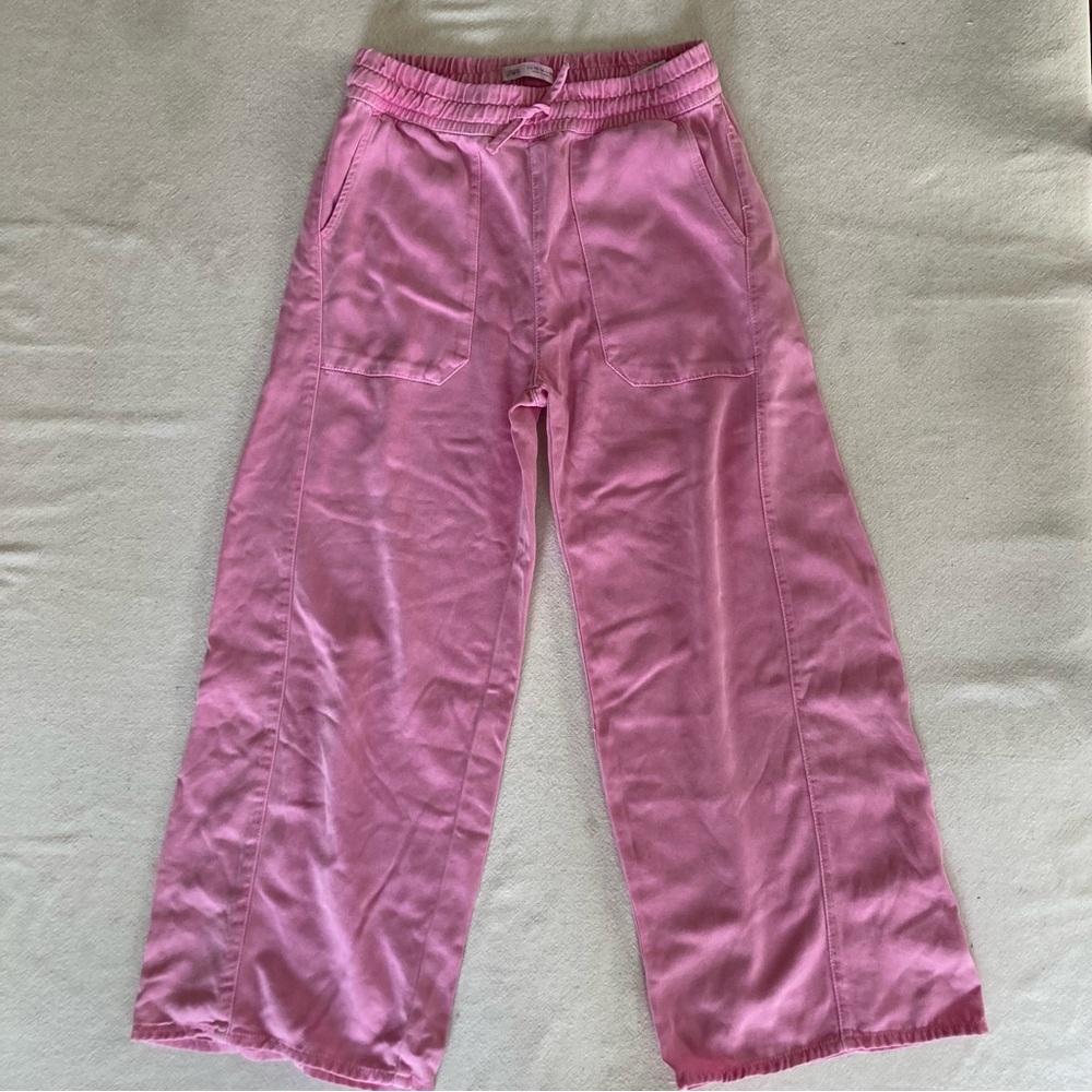 Zara Girls Pink Wide-Leg Lounge Pants